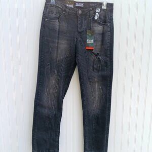 MAVRK JEANS Black Distressed Denim 32 x 32 Button Fly Relaxed Fit Mens UCO 30